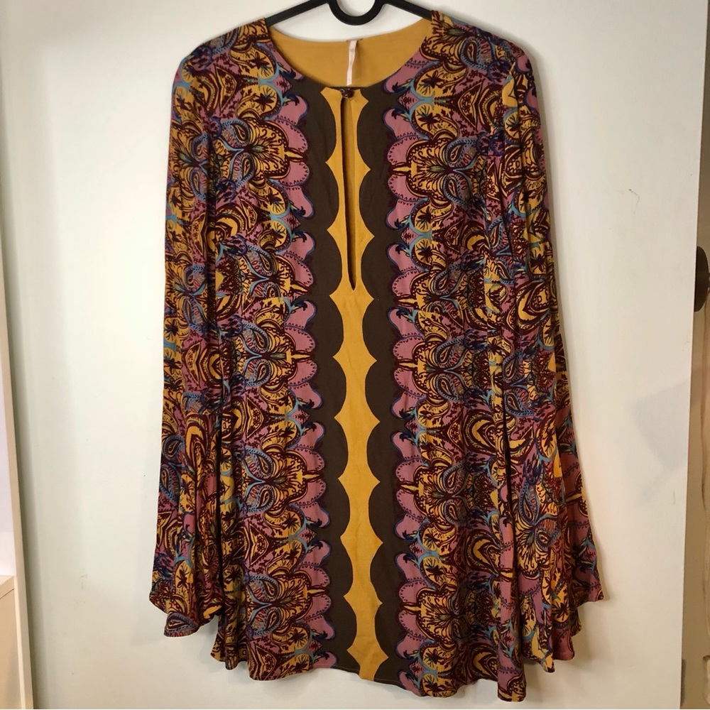 Free People Bell-Sleeve Mini Dress